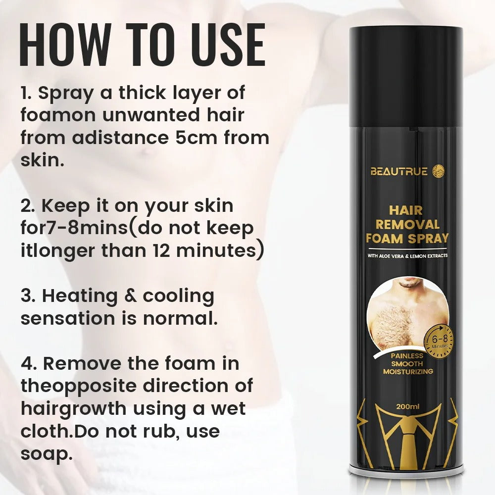 Hair removal cream spray