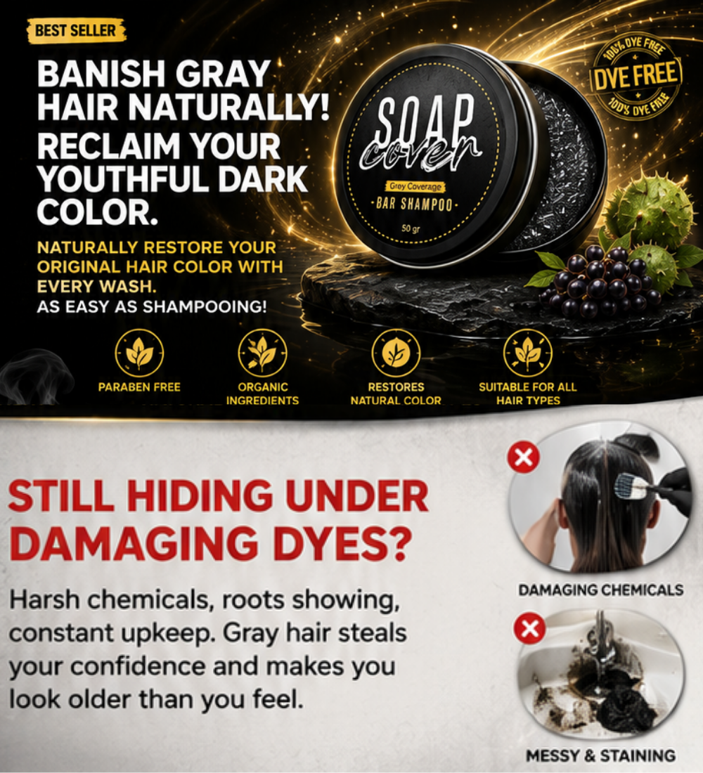 Hair darkening Soap shampoo.