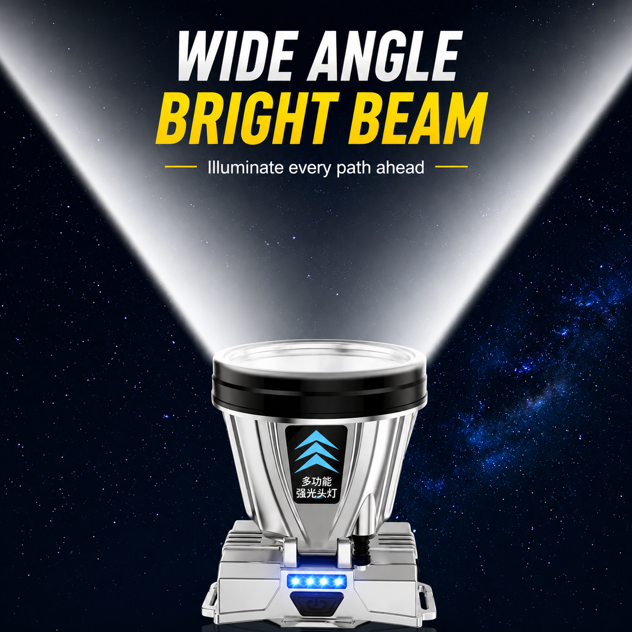 High Power LED Headlight Lithium Ion USB Charging 3 Modes