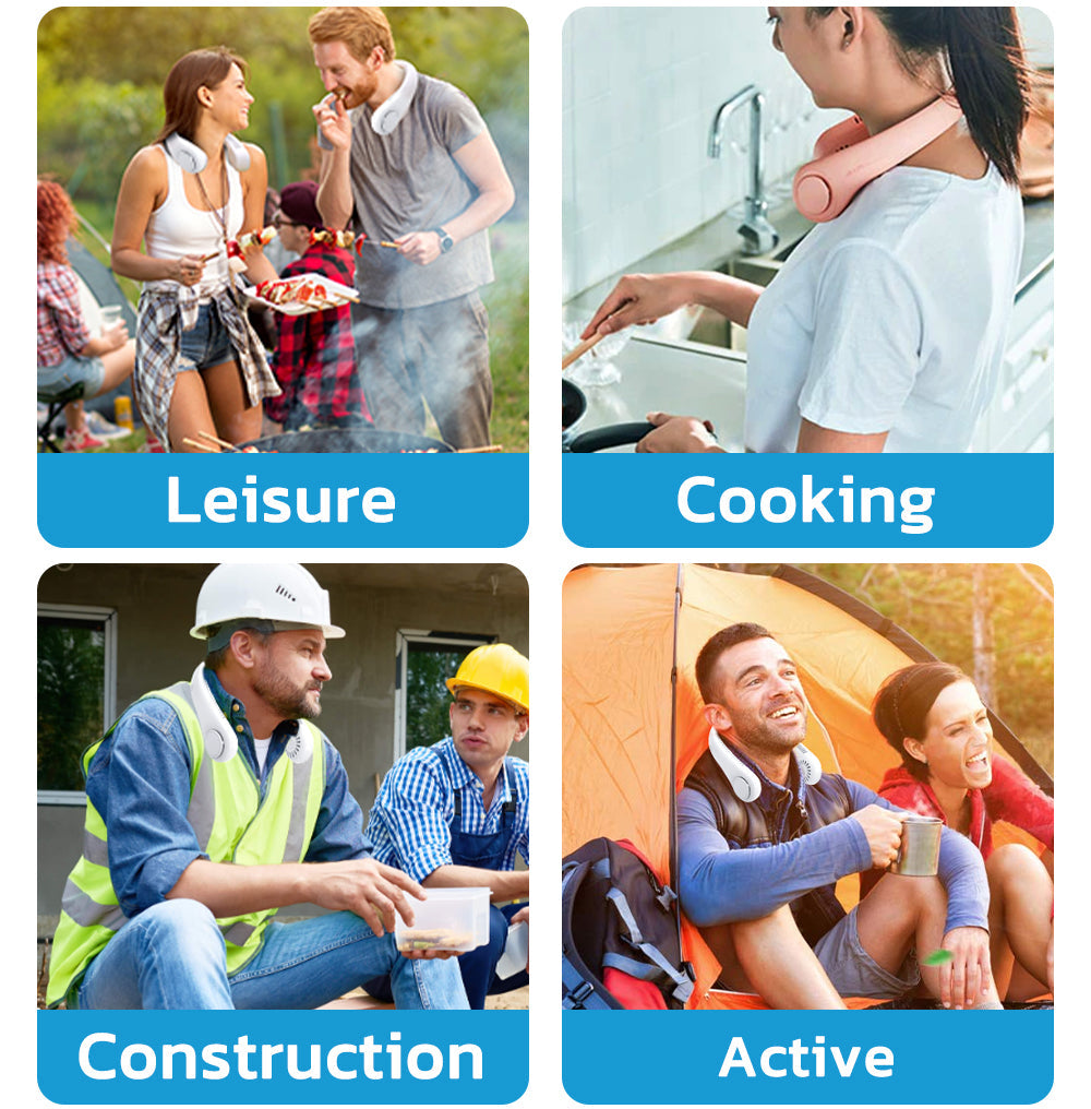 Portable Headphone Design Mini Neck Fan