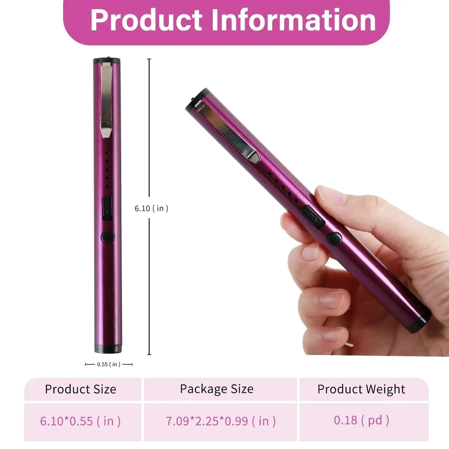 Pen Self Defense Device with Flashlight